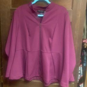 Size 16 blazer maroon never worn lane Bryant